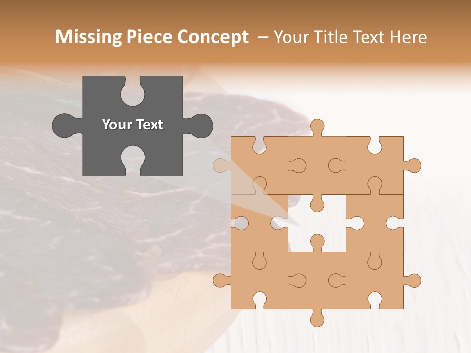 Raw Meat On A Cutting Board With Rosemary On Top PowerPoint Template