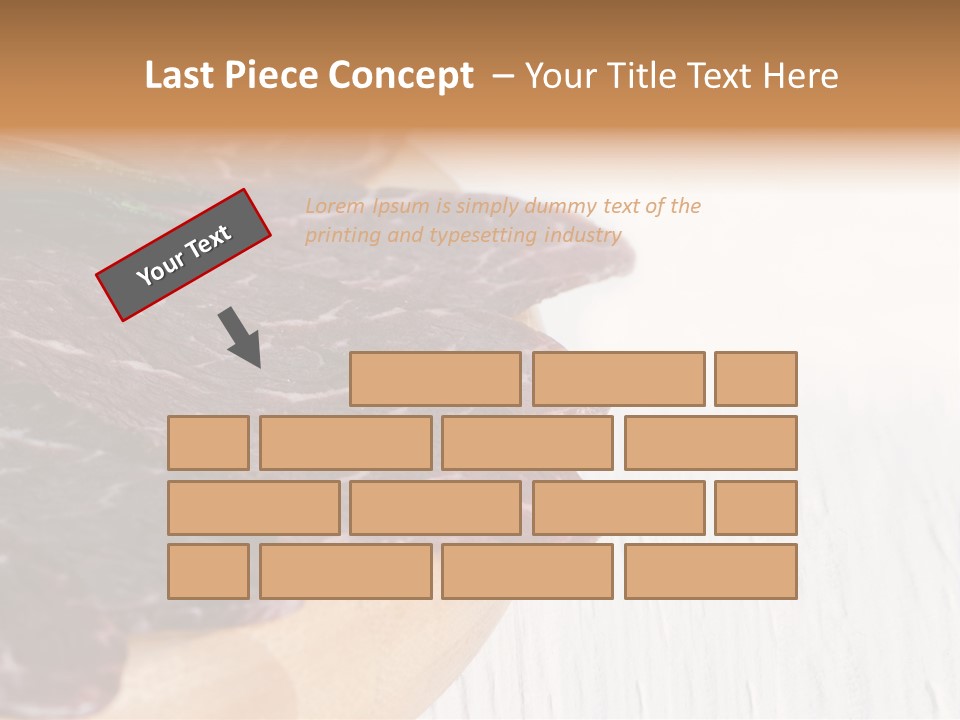 Raw Meat On A Cutting Board With Rosemary On Top PowerPoint Template