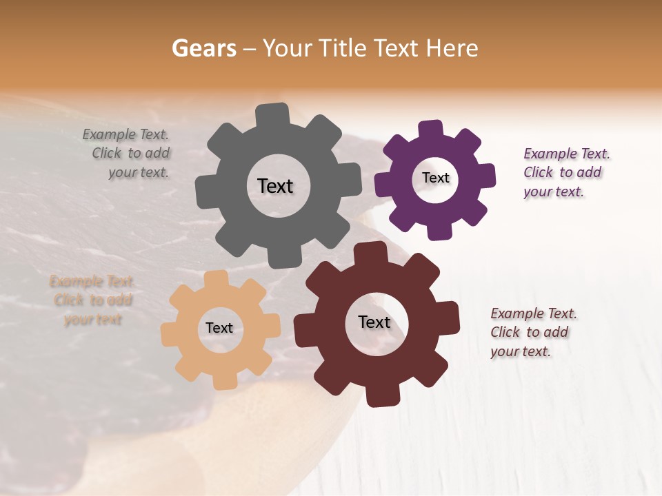 Raw Meat On A Cutting Board With Rosemary On Top PowerPoint Template