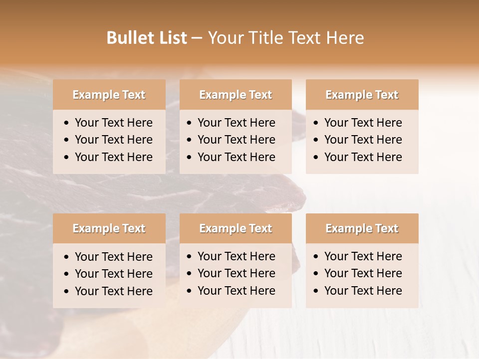 Raw Meat On A Cutting Board With Rosemary On Top PowerPoint Template