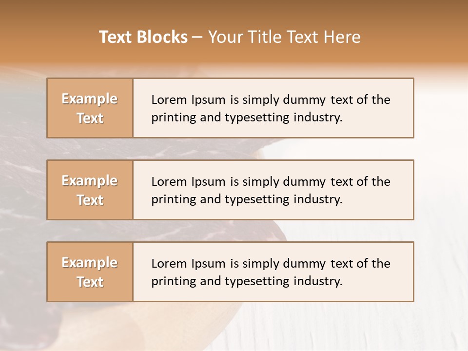 Raw Meat On A Cutting Board With Rosemary On Top PowerPoint Template