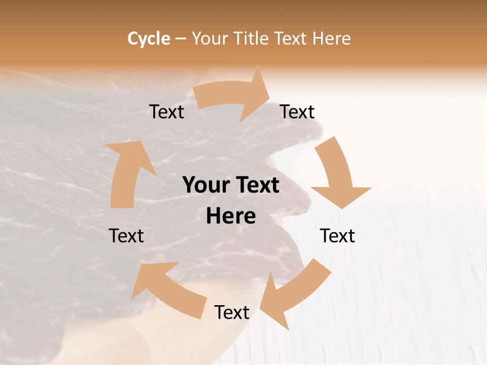 Raw Meat On A Cutting Board With Rosemary On Top PowerPoint Template