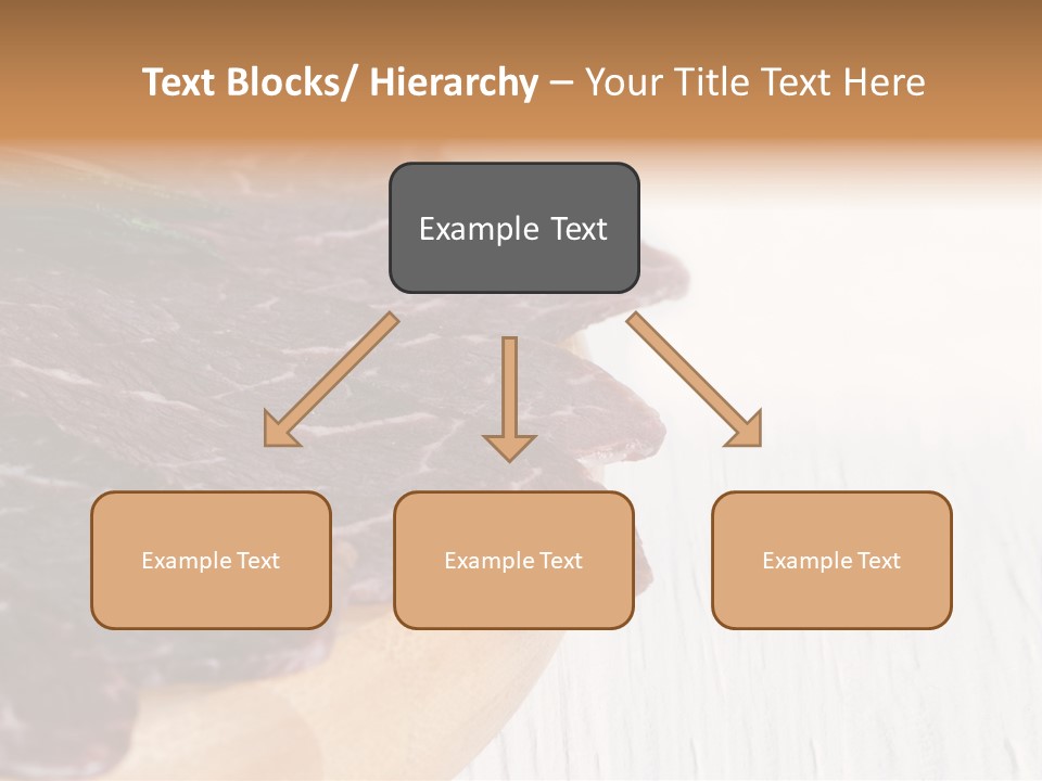 Raw Meat On A Cutting Board With Rosemary On Top PowerPoint Template