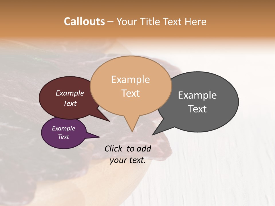 Raw Meat On A Cutting Board With Rosemary On Top PowerPoint Template