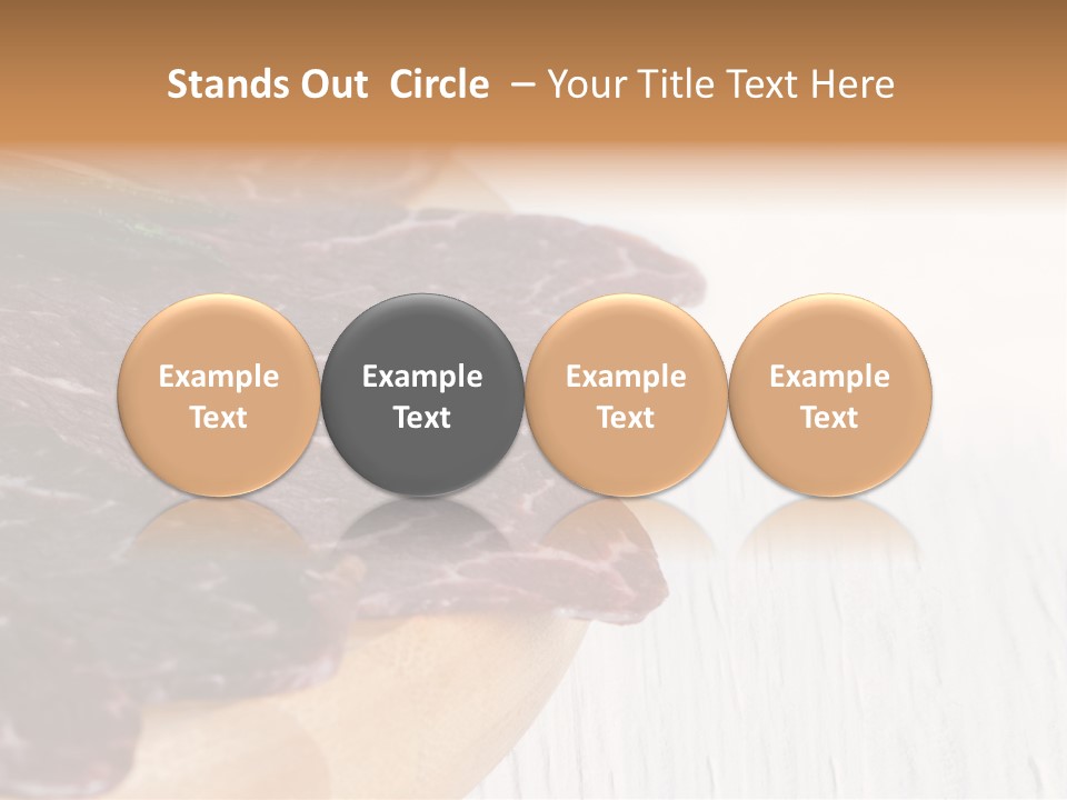 Raw Meat On A Cutting Board With Rosemary On Top PowerPoint Template