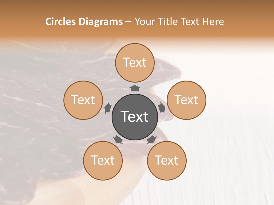 Raw Meat On A Cutting Board With Rosemary On Top PowerPoint Template