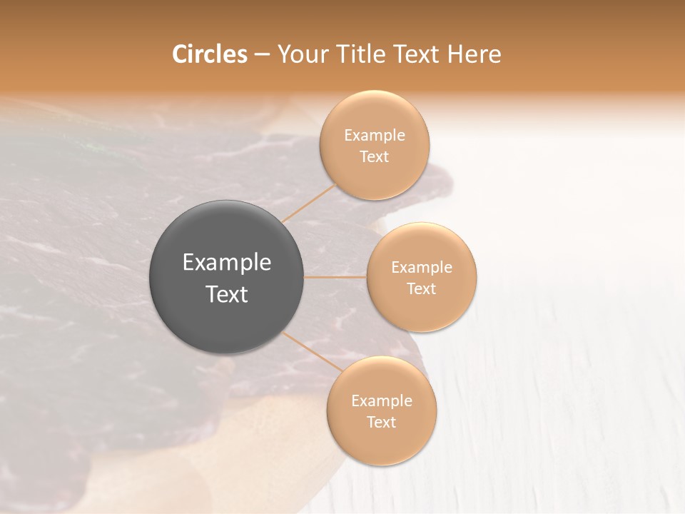 Raw Meat On A Cutting Board With Rosemary On Top PowerPoint Template