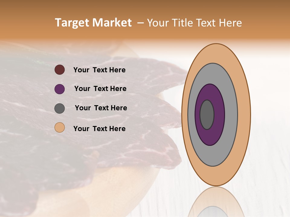 Raw Meat On A Cutting Board With Rosemary On Top PowerPoint Template