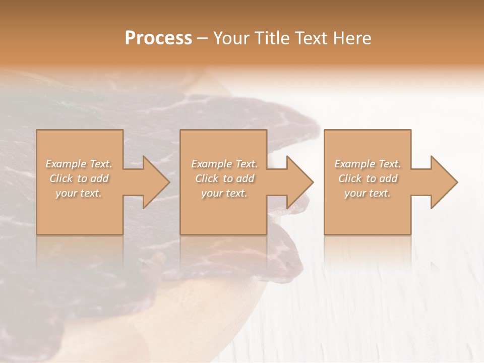 Raw Meat On A Cutting Board With Rosemary On Top PowerPoint Template