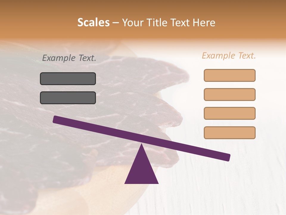 Raw Meat On A Cutting Board With Rosemary On Top PowerPoint Template