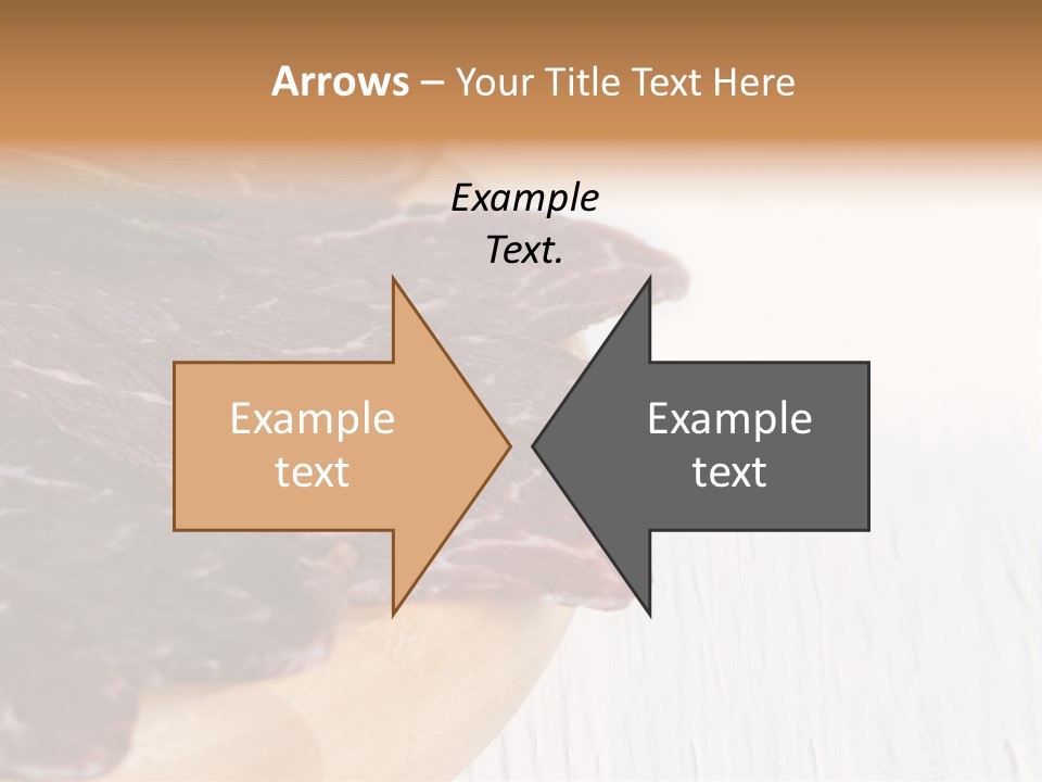 Raw Meat On A Cutting Board With Rosemary On Top PowerPoint Template