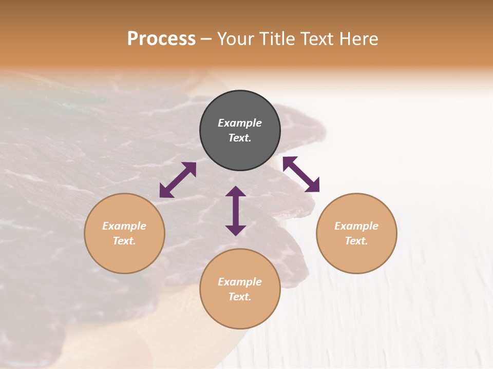 Raw Meat On A Cutting Board With Rosemary On Top PowerPoint Template