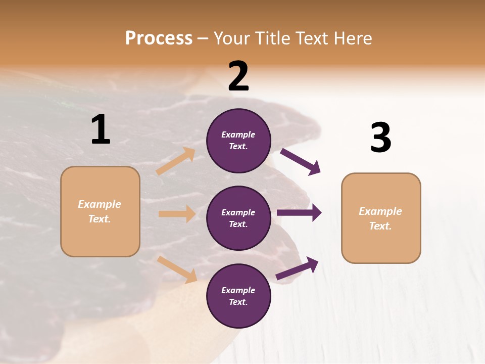 Raw Meat On A Cutting Board With Rosemary On Top PowerPoint Template