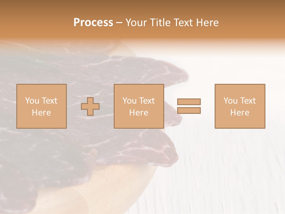 Raw Meat On A Cutting Board With Rosemary On Top PowerPoint Template