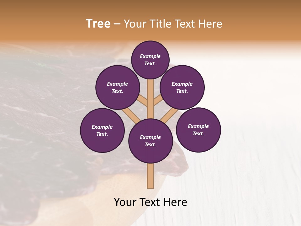 Raw Meat On A Cutting Board With Rosemary On Top PowerPoint Template