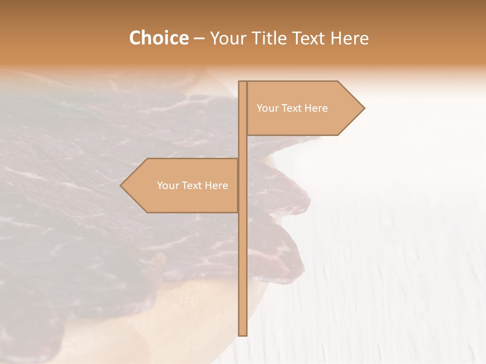 Raw Meat On A Cutting Board With Rosemary On Top PowerPoint Template