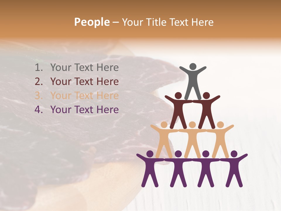 Raw Meat On A Cutting Board With Rosemary On Top PowerPoint Template