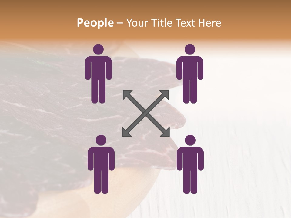 Raw Meat On A Cutting Board With Rosemary On Top PowerPoint Template