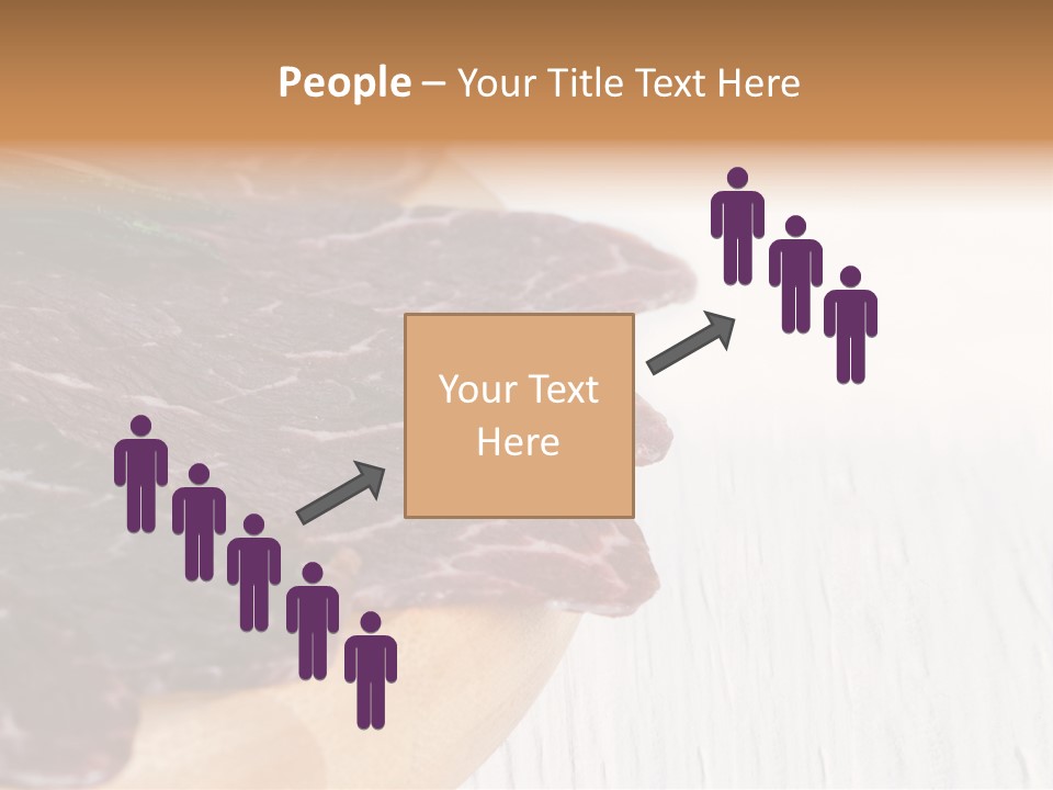 Raw Meat On A Cutting Board With Rosemary On Top PowerPoint Template