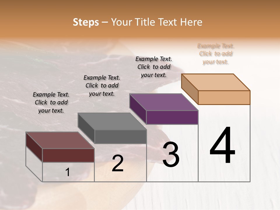 Raw Meat On A Cutting Board With Rosemary On Top PowerPoint Template