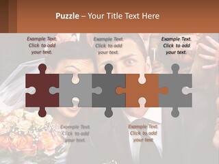 A Group Of People Posing For A Picture PowerPoint Template