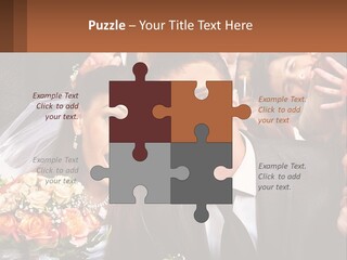 A Group Of People Posing For A Picture PowerPoint Template