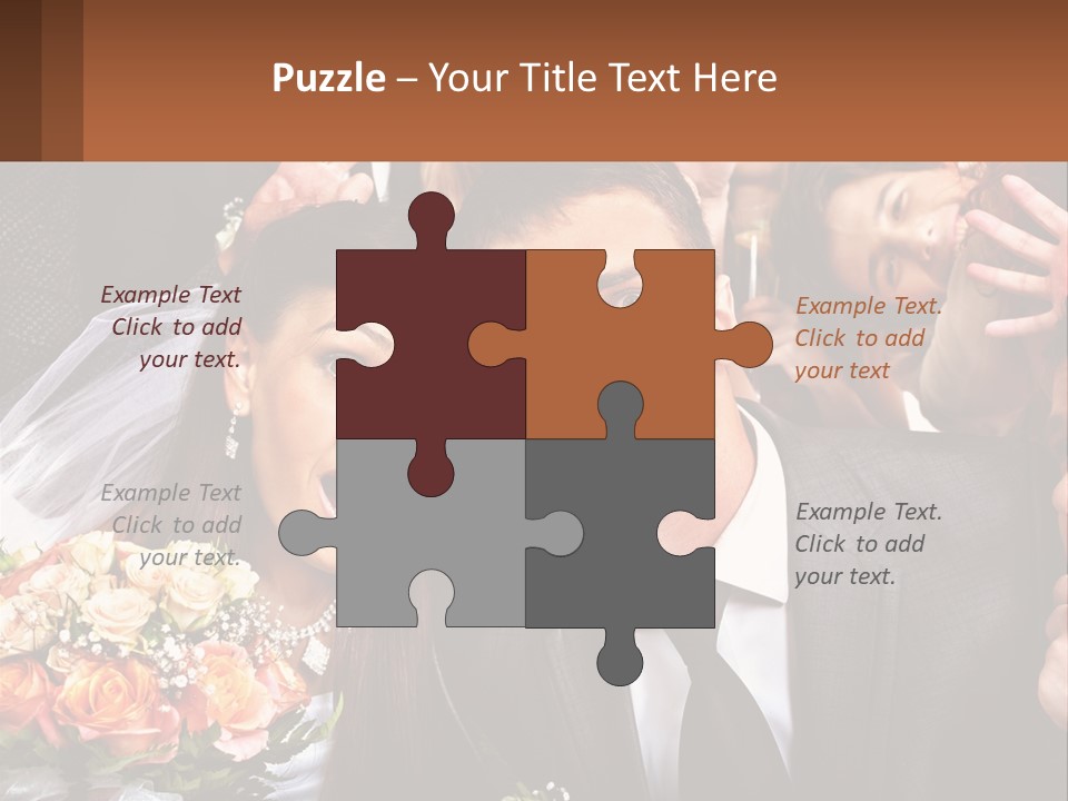 A Group Of People Posing For A Picture PowerPoint Template