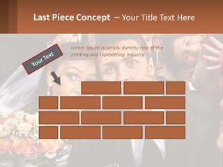 A Group Of People Posing For A Picture PowerPoint Template