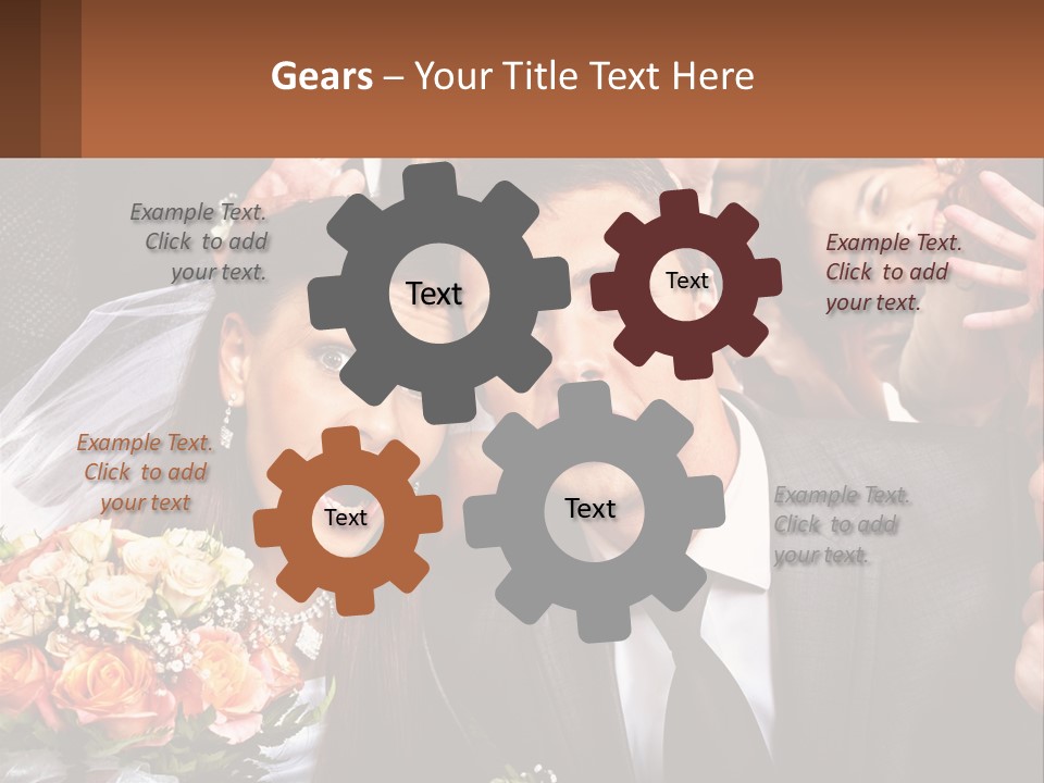 A Group Of People Posing For A Picture PowerPoint Template