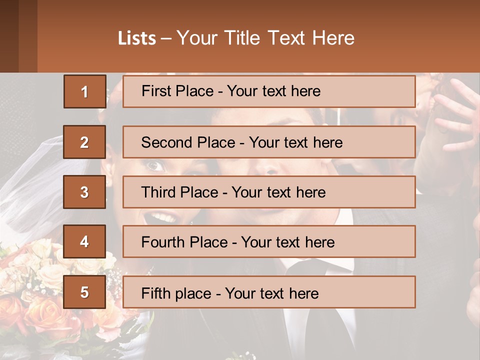 A Group Of People Posing For A Picture PowerPoint Template