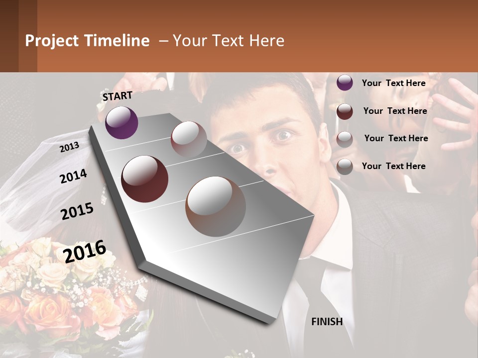 A Group Of People Posing For A Picture PowerPoint Template