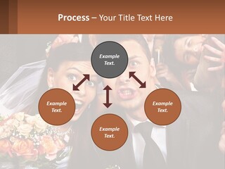 A Group Of People Posing For A Picture PowerPoint Template