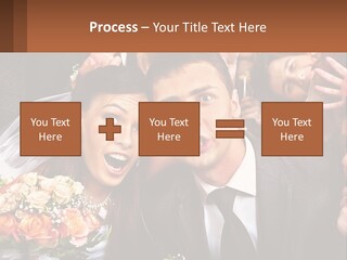 A Group Of People Posing For A Picture PowerPoint Template