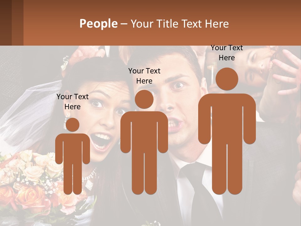 A Group Of People Posing For A Picture PowerPoint Template