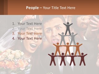 A Group Of People Posing For A Picture PowerPoint Template