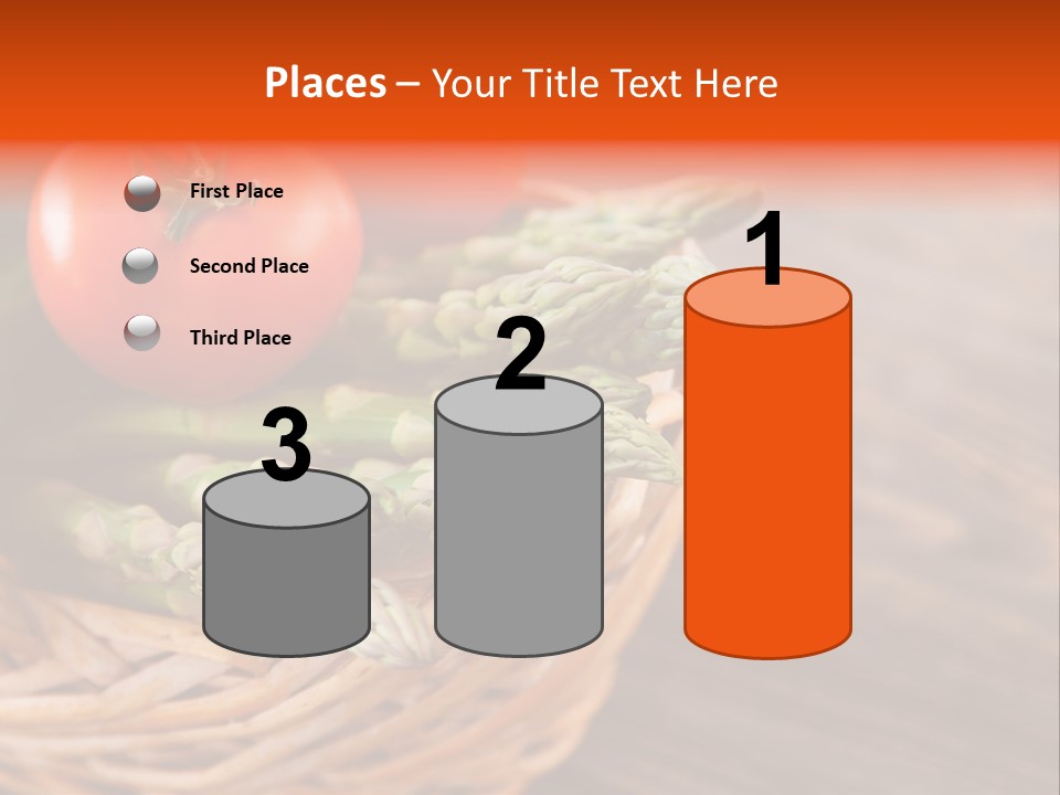 A Basket Filled With Vegetables On Top Of A Wooden Table PowerPoint Template