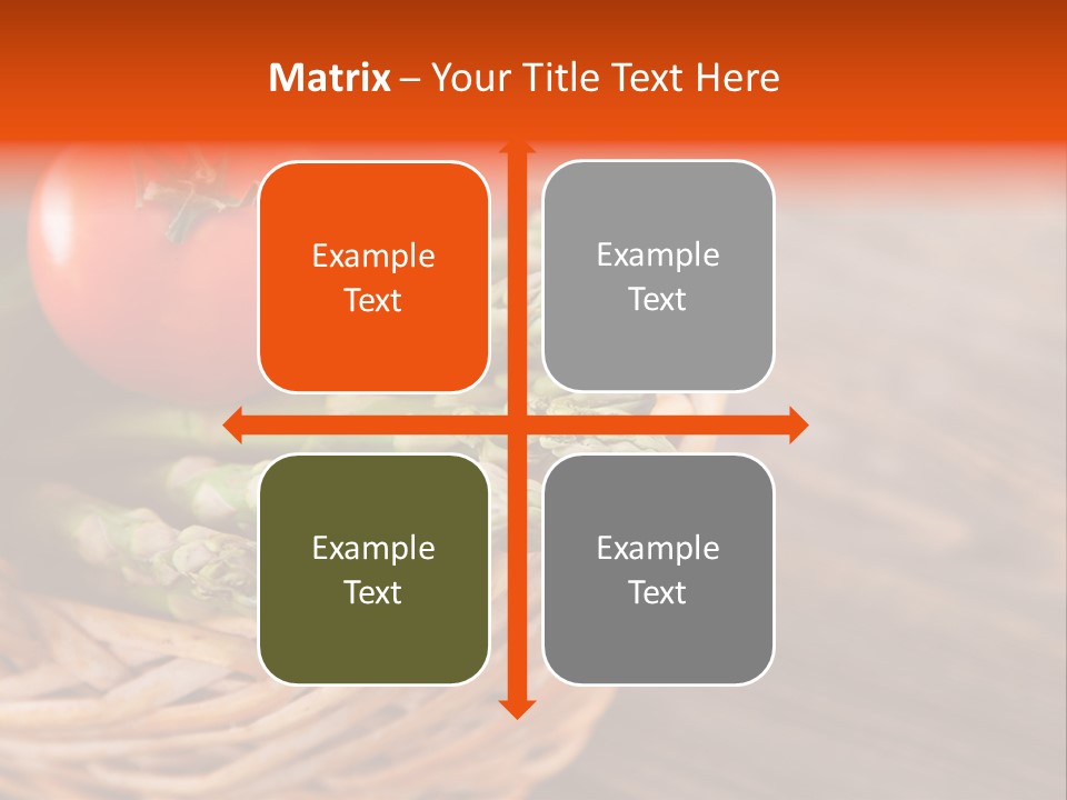 A Basket Filled With Vegetables On Top Of A Wooden Table PowerPoint Template