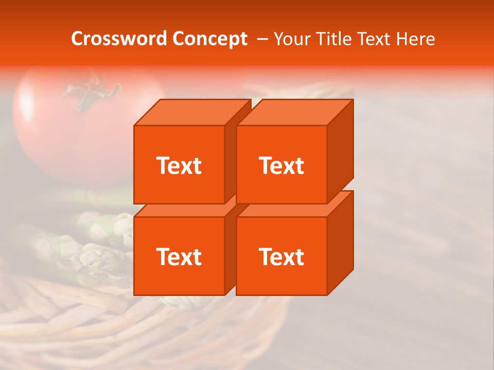 A Basket Filled With Vegetables On Top Of A Wooden Table PowerPoint Template