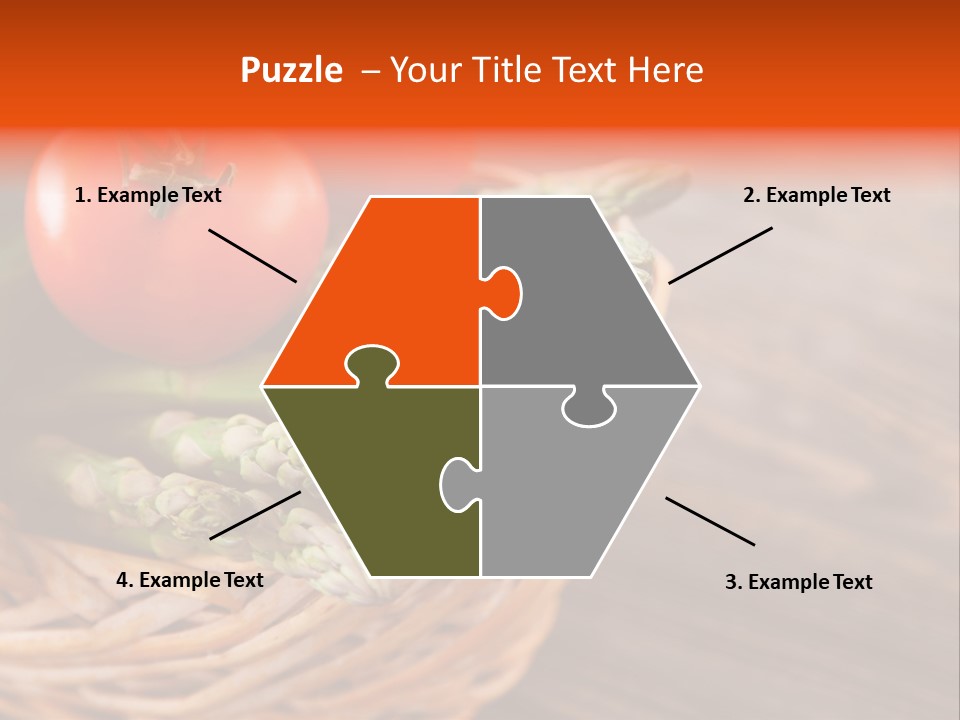 A Basket Filled With Vegetables On Top Of A Wooden Table PowerPoint Template