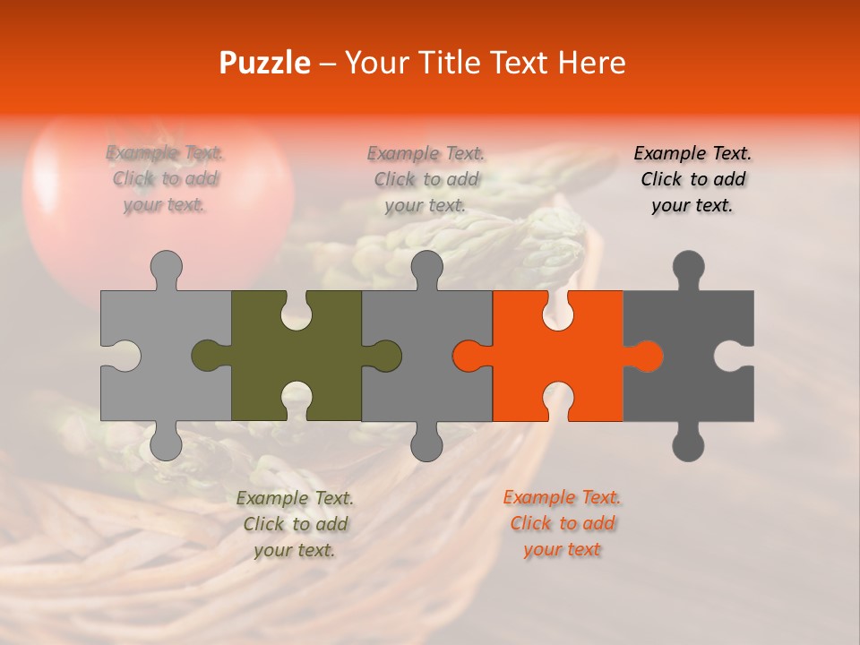 A Basket Filled With Vegetables On Top Of A Wooden Table PowerPoint Template