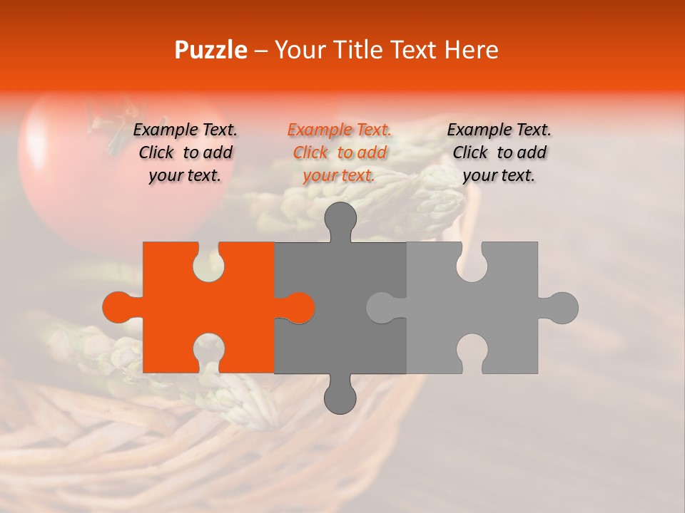 A Basket Filled With Vegetables On Top Of A Wooden Table PowerPoint Template