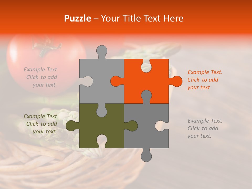 A Basket Filled With Vegetables On Top Of A Wooden Table PowerPoint Template