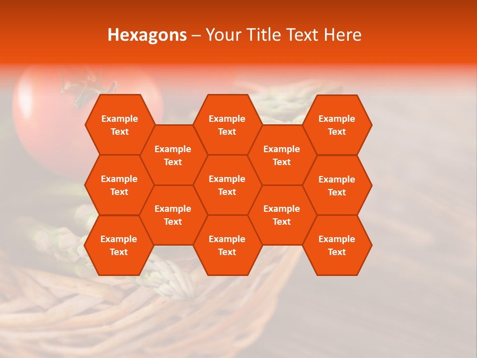 A Basket Filled With Vegetables On Top Of A Wooden Table PowerPoint Template