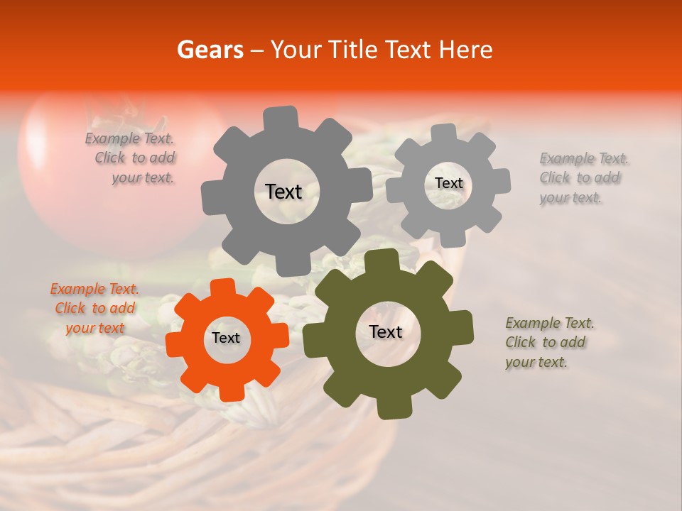 A Basket Filled With Vegetables On Top Of A Wooden Table PowerPoint Template