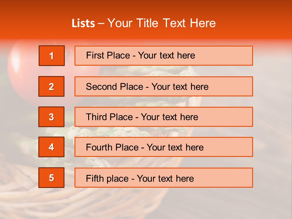 A Basket Filled With Vegetables On Top Of A Wooden Table PowerPoint Template