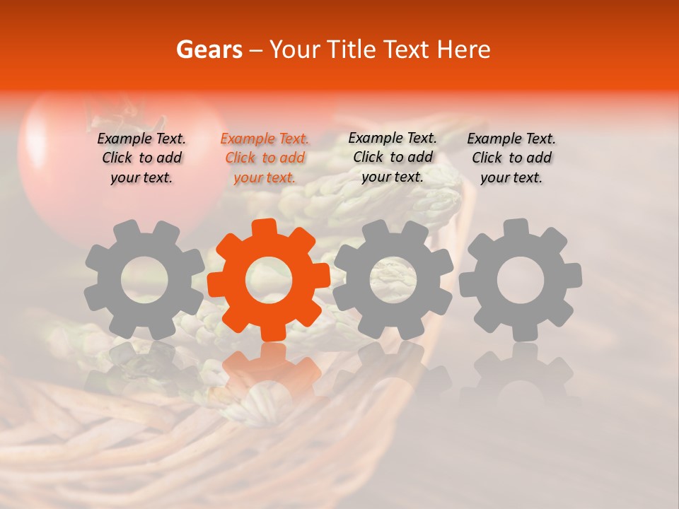 A Basket Filled With Vegetables On Top Of A Wooden Table PowerPoint Template