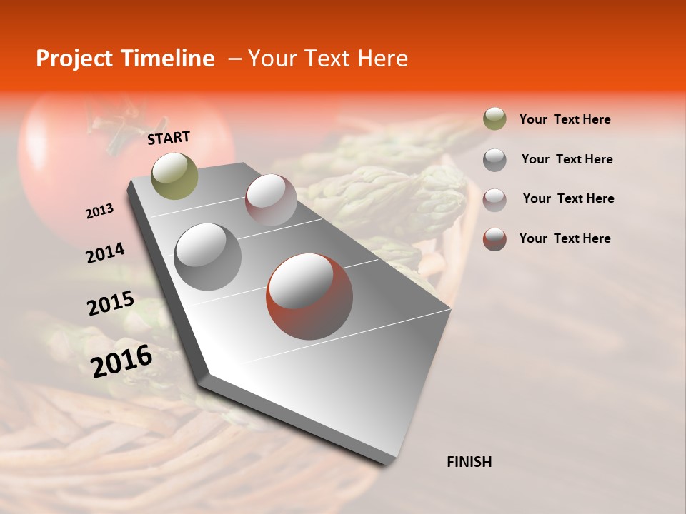 A Basket Filled With Vegetables On Top Of A Wooden Table PowerPoint Template