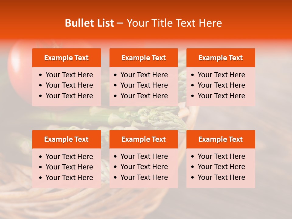 A Basket Filled With Vegetables On Top Of A Wooden Table PowerPoint Template