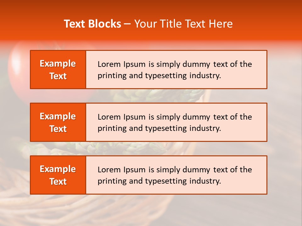 A Basket Filled With Vegetables On Top Of A Wooden Table PowerPoint Template