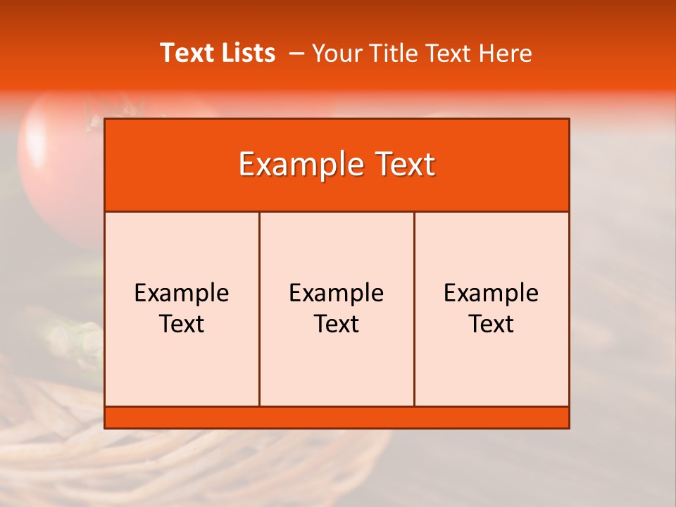 A Basket Filled With Vegetables On Top Of A Wooden Table PowerPoint Template